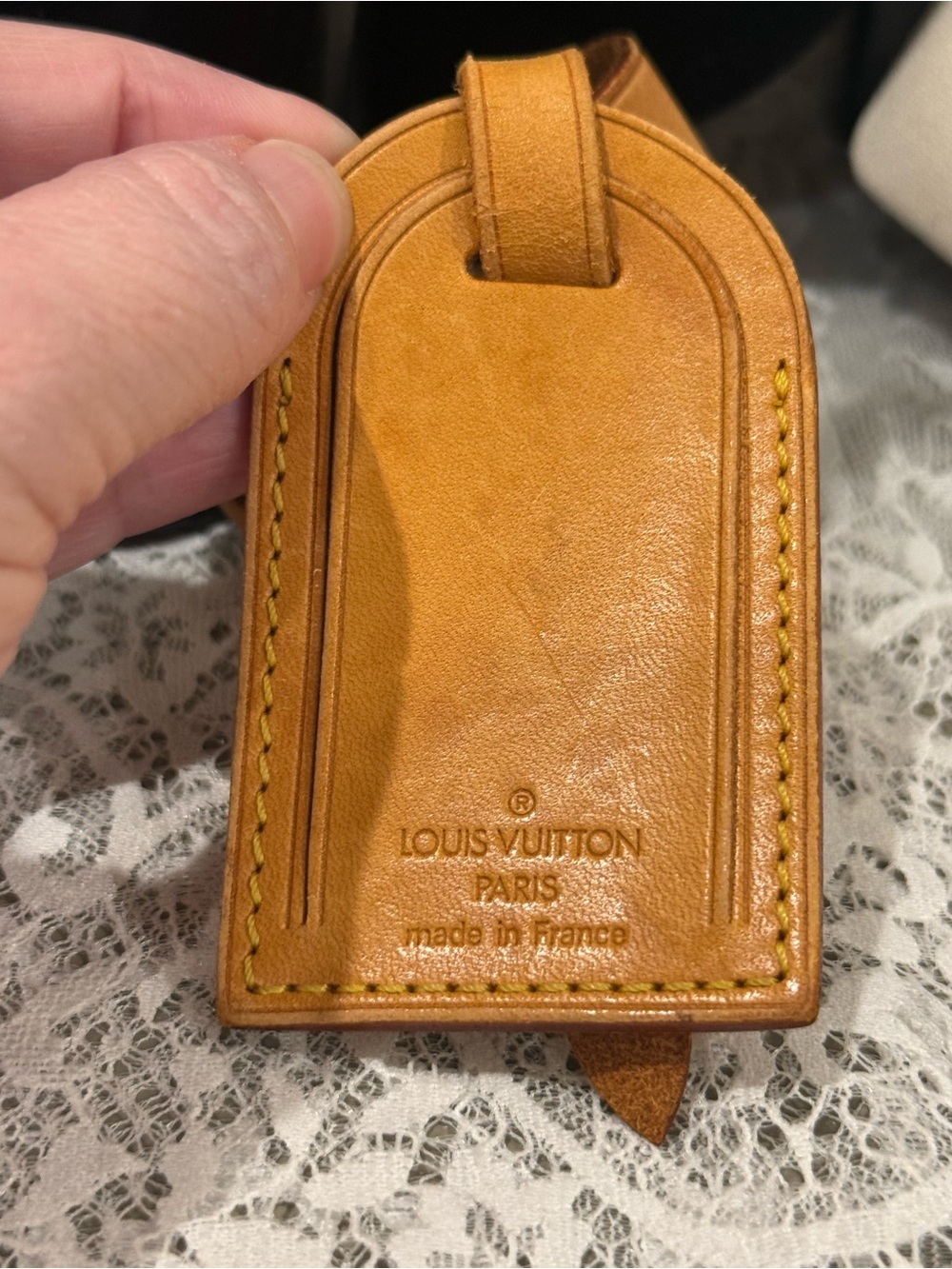 Louis Vuitton Leather Luggage Tag - Picture 3 of 3